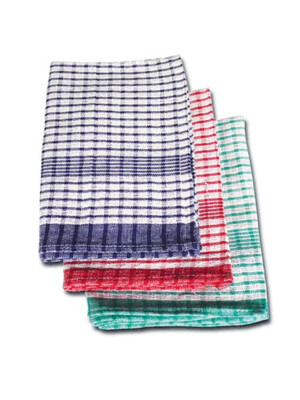 Rice Weave Tea Towel ,Assorted Colours 10 Per Case