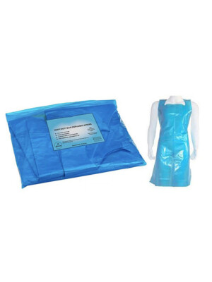 Heavy Duty Blue Disposable Aproons 100 Per Case