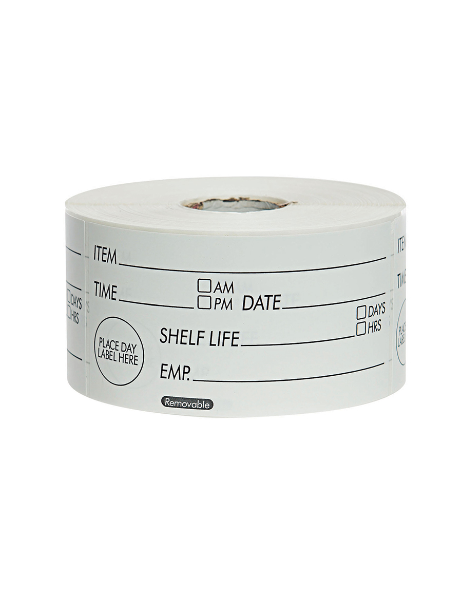 Day/Shelf Labels (Black) (2 x 4) 50 x 100mm Rectangular - 500 Labels