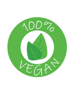100% Vegan Label 1000 Labels