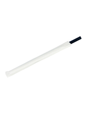 Wrapped Paper Straw Solid Black 20.3cm 8In 6mm Diam 250 Per Case