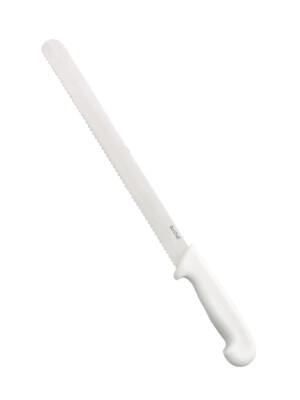 Serrated Slicer Knife White 25.40cm 10" 1 Per Case