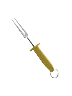 Carving Fork Yellow 15.24cm 6" 1 Per Case