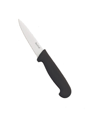 Serrated Veg Knife Black 10cm 4" 1 Per Case