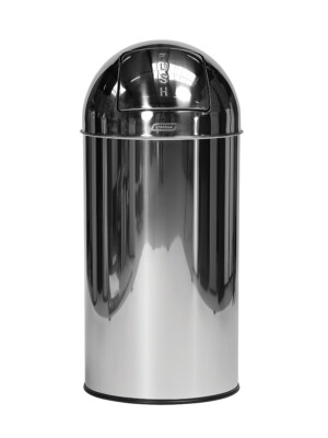 Push Lid Bin Mirror Stainless Steel 40L (Fitted With Galvanized Liner And Rim) 1 Per Case