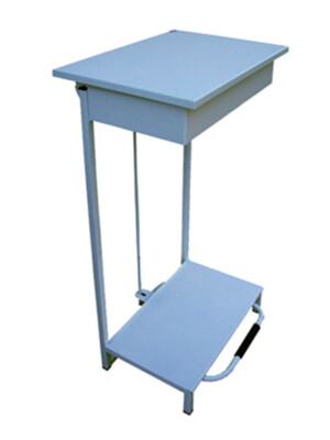 Freestanding Rectangular Pedal Sack Holder White Bin 1 Per Case