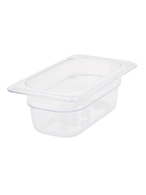 Gastronorm Clear Polycarbonate 1/9 65mm Deep 1 Per Case