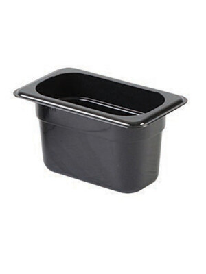 Gastronorm Black Polycarbonate1/9 100mm Deep 1 Per Case