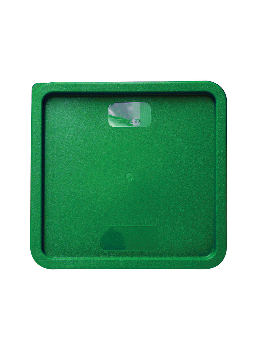 Square Lid For Square Food Storage Container Green 1.9Ltr 2Qt & 3.8Ltr 4Qt 1 Per Case