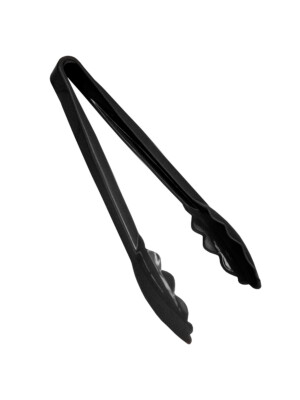 Tongs Deli Scalloped Black 23cm 9" 1 Per Case