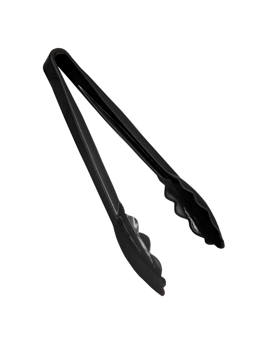 Tongs Deli Scalloped Black 23cm 9" 1 Per Case