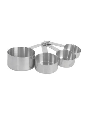 Measuring Cup Set Stainless Steel (1/4, 1/3, 1/2, 1Cup) 1 Per Case