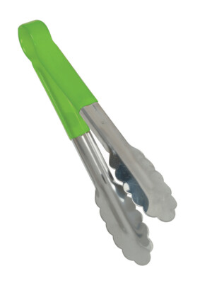 Food Tongs Green 25.4cm 10" 1 Per Case