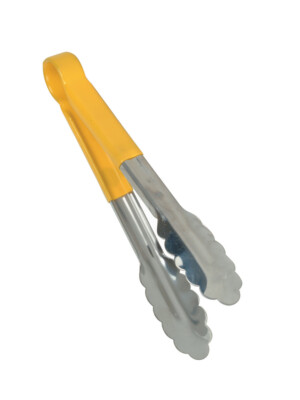 Food Tongs Yellow 25.4cm 10" 1 Per Case