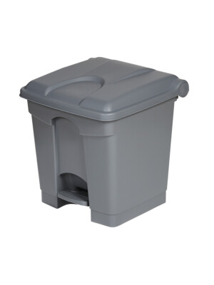 Rectangular Pedal Bin Polypropylene Grey 30L 1 Per Case