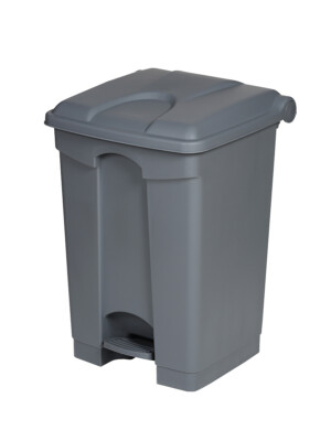 Rectangular Pedal Polypropylene Grey Bin 45L 1 Per Case