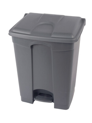 Rectangular Pedal Polypropylene Grey Bin 70L 1 Per Case