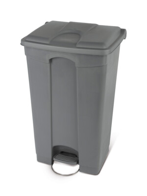Rectangular Pedal Polypropylene Grey Bin 90L 1 Per Case