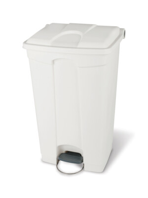 Rectangular Pedal Polypropylene White Bin 90L 1 Per Case