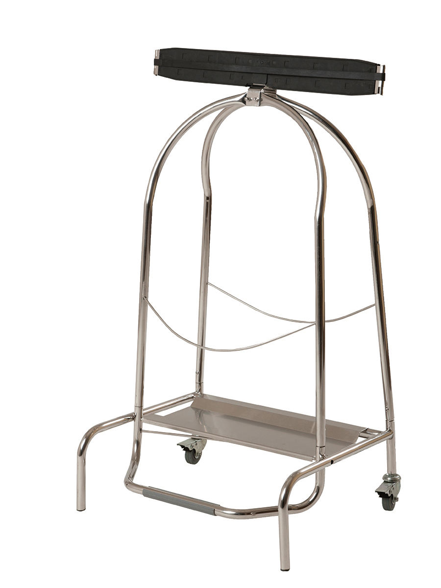 Pedal Sack Holder Mirror Stainless Steel With Black Rubber clamp 1 Per Case