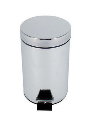 Round Pedal Mirror Stainless Steel Bin 5L 1 Per Case