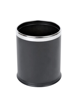 Waste Basket Round Epoxy Black 10L 1 Per Case