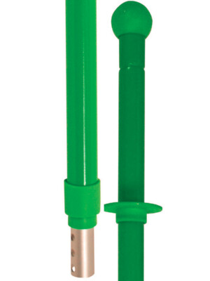 Telescopic Ball-Grip Microfibre Flat Mop Handle Professional Green 1 Per Case