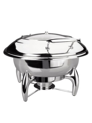 Deluxe Round Chafing Dish 37cms. ( With Viewing Panel) 1 Per Case