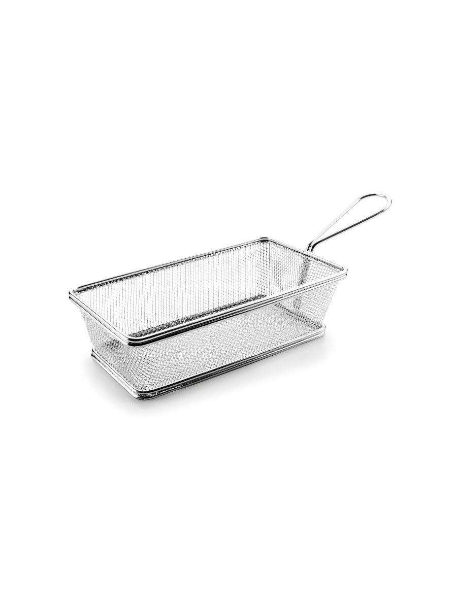 Serving Rec basket Chrome 21X11XH4cm, 8.25x4x1.5" 1 Per Case