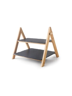 Display Stand 2 tier 35x25 35x15cm 22 cmH , 13.8x9" 13.8x6" 8.7"H 1 Per Case