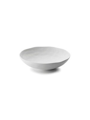 Melemine Organic White Round Bowl 31cm, 12.2" 3L