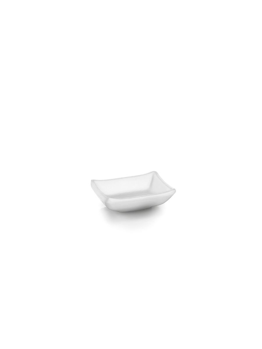 melemine Organic White Sauce Tray Mini 9x7cm, 3.5x2.75" 1 Per Case