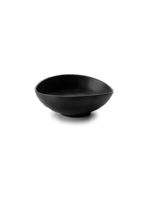 melemine Organic black oval Bowl 24x20cm,9.4x8.2" 1.7L 1 Per Case