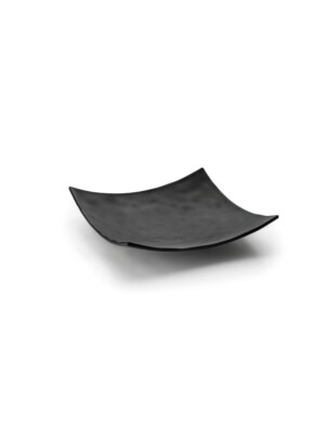 Melemine organic Black Square tray 25x25cm, 9.4x9.4" 1 Per Case