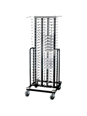Stack Trolley assembled 70x70x195cm Capacity 100plates Max plate size 28cm Min 8cm 1 Per Case