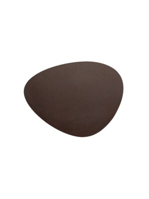 Leather Individual Placemat oval Brown 45x35cm 17.1x13.75" 1 Per Case