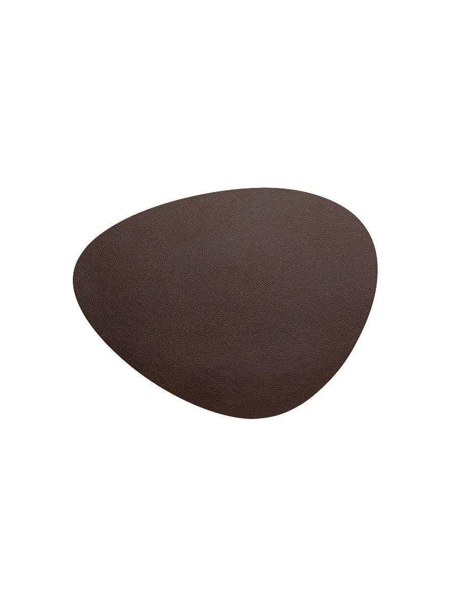 Leather Individual Placemat oval Brown 45x35cm 17.1x13.75" 1 Per Case