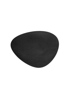 Leather Individual Placemat oval Black 45x35cm 17.1x13.75" 1 Per Case