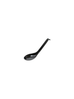 Black Melamine Soup Spoon 0.6oz 150x45mm 6x1.75" 12 Per Case