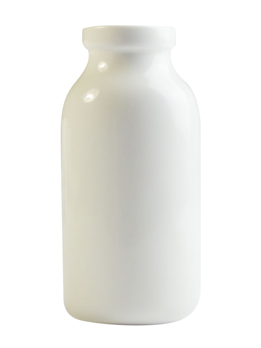White Porcelain Milk BottleĀ 130ml 4.5oz x 12 Per Case
