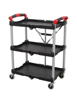 3 Tier Trolley Folding Overall Size (W x D x H): 67 x 43 x 85.5cm 1 Per Case